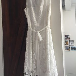 Lacey white summer dress